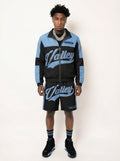 Valley World Tracksuit - Black & Blue